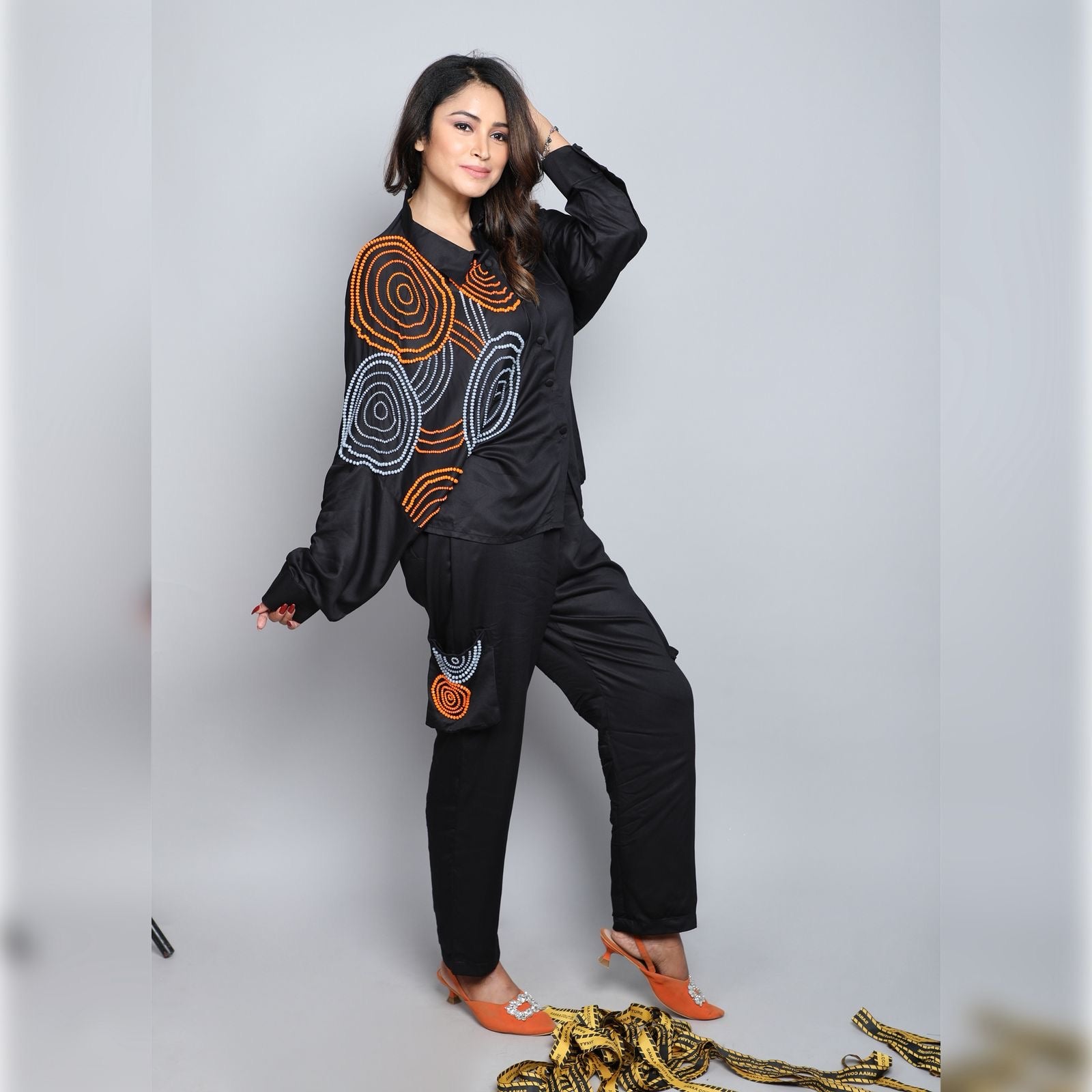 Italian Cotton Hand-Embroidered Co-Ord Set